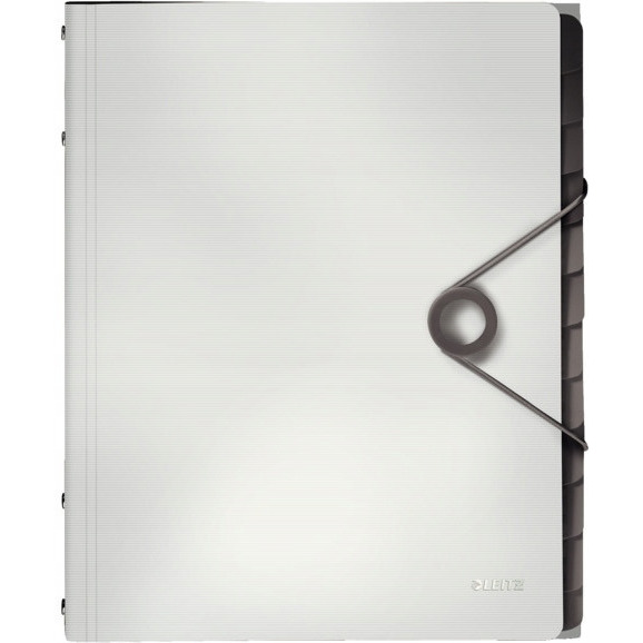 Teczka segregująca 12 przekładek biała  PP LEITZ SOLID 45701001