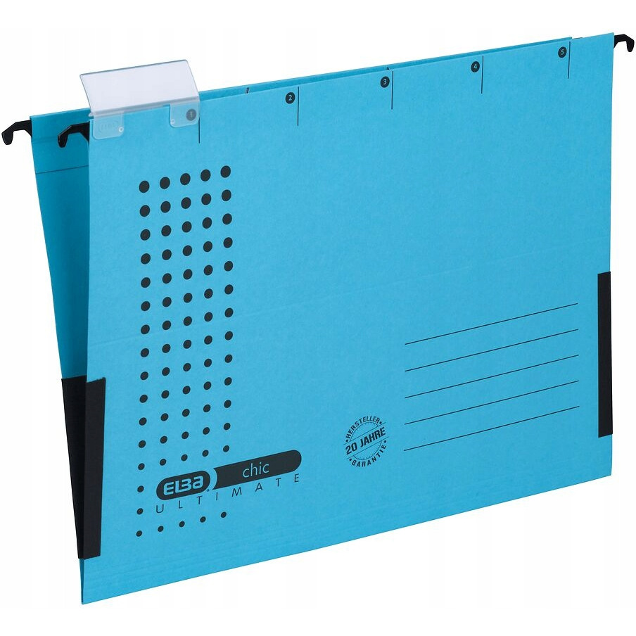 Teczka zawieszana z boczkami CHIC niebieska ELBA 100552099