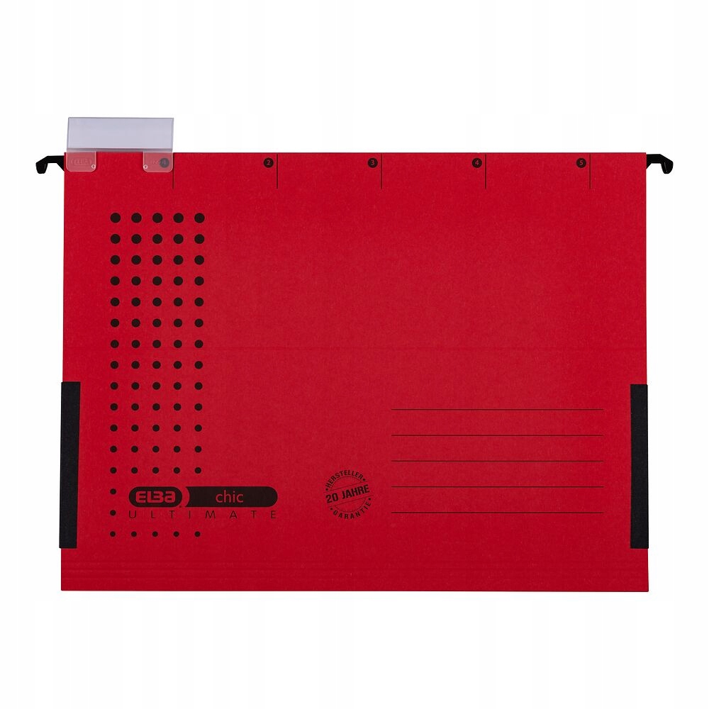 Teczka zawieszana z boczkami CHIC czerwona ELBA 100552105