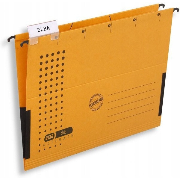 Teczka zawieszana z boczkami CHIC żółty ELBA 100552103