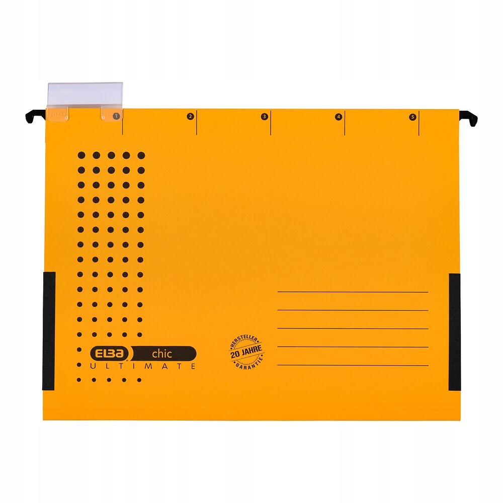 Teczka zawieszana z boczkami CHIC żółty ELBA 100552103