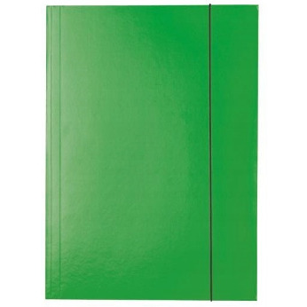 Teczka z gumką DATURA A4 lakierowana zielona 390g (21233)