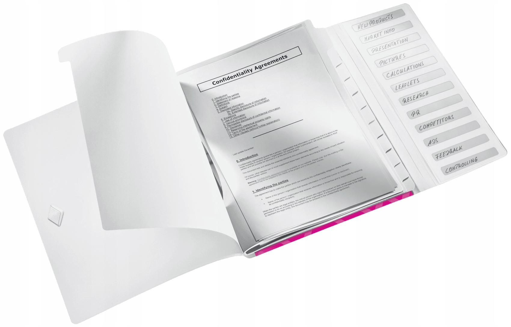 Teczka 12 przeródek A4 200k różowa LEITZ WOW 46340023