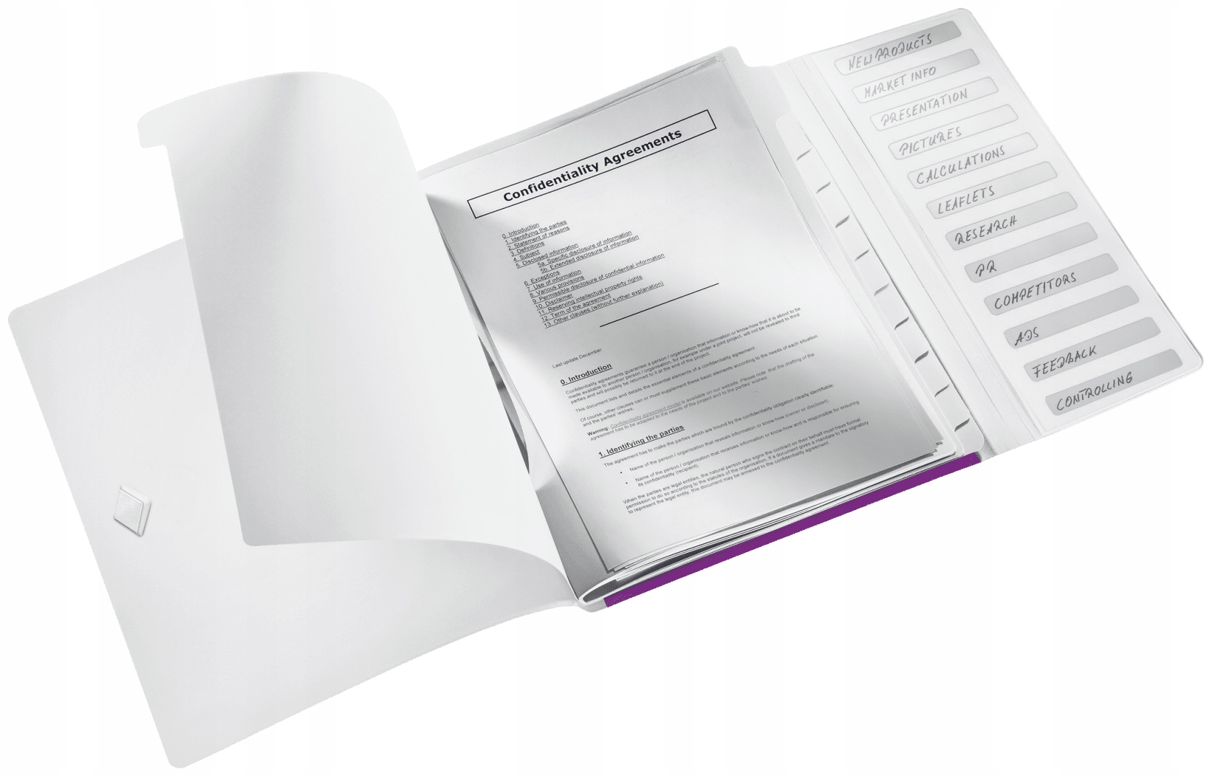 Teczka 12 przeródek A4 200k fioletowa LEITZ WOW 46340062