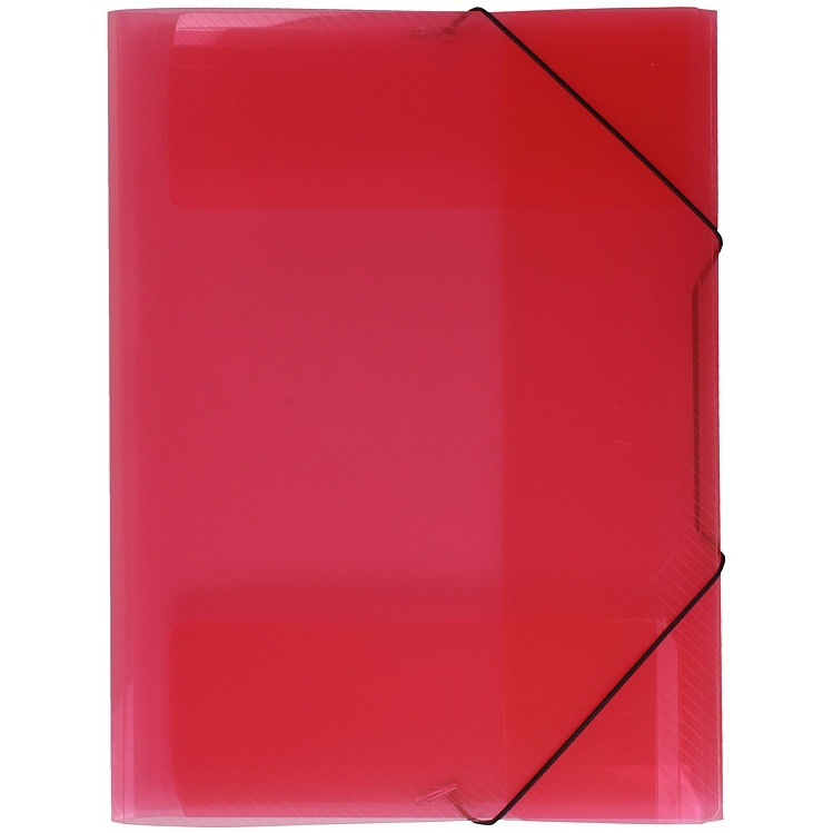 Teczka A4 z gumką - szeroka. transparent czerwony TG-12-01 BIURFOL