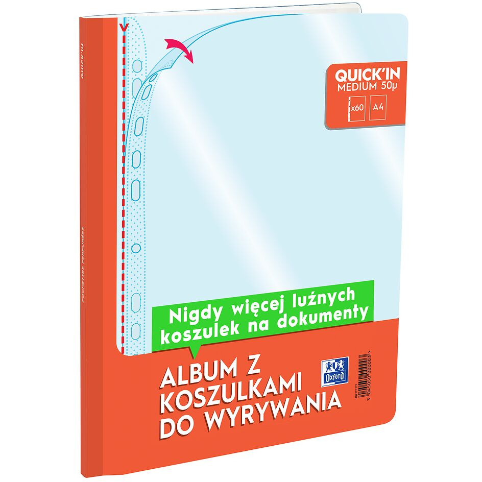 Album OXFORD z koszulkami krystalicznymi do wyrywania A4 60K 50MIC KRYS 400136890