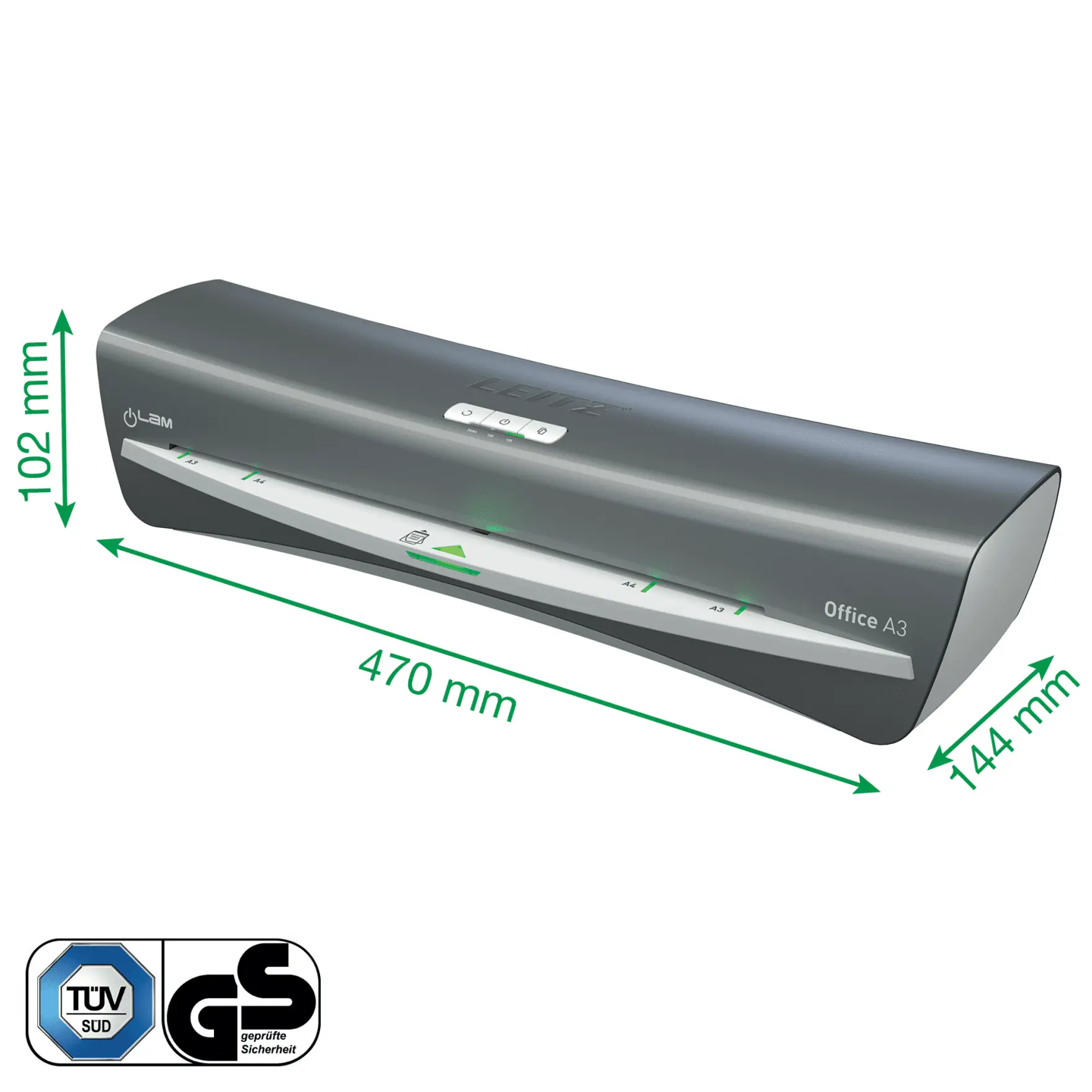 Laminator iLam OFFICE A3 230V srebrny 72530084 LEITZ