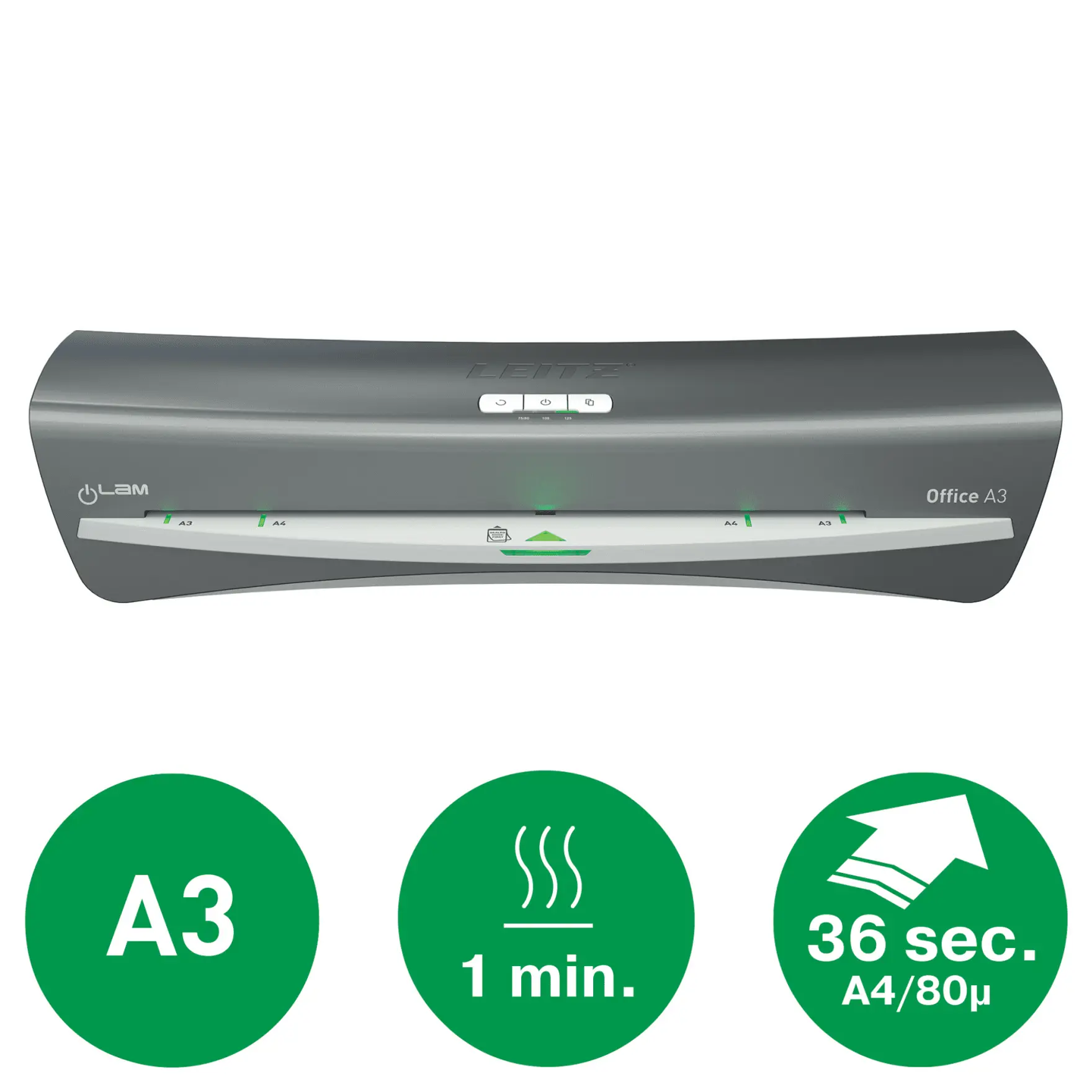 Laminator iLam OFFICE A3 230V srebrny 72530084 LEITZ