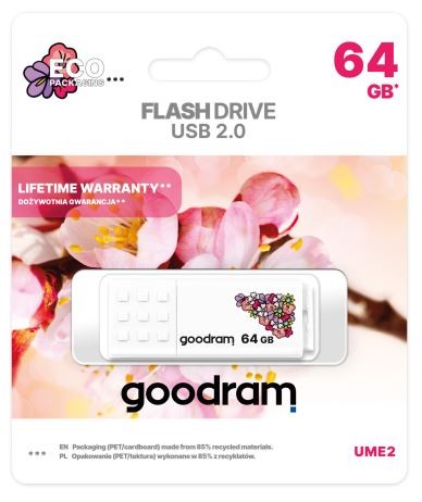 Pendrive UME2 64GB USB 2.0 Biały