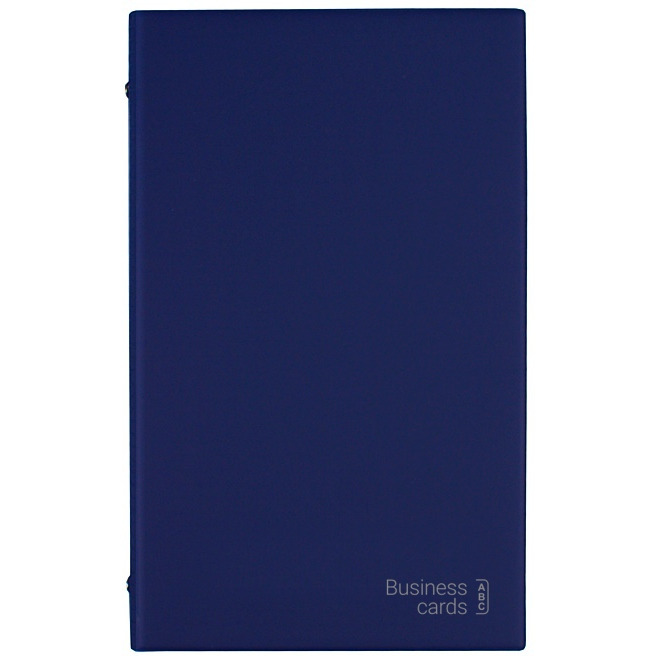 Wizytownik BIURFOL na 200 wizytówek alfabetyczny granat WI-25-02