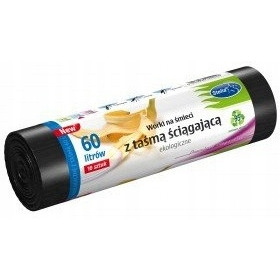 Worki na śmieci_ekologiczne_60L 10szt. z_taśmą (LDPE) STELLA WNS-4256