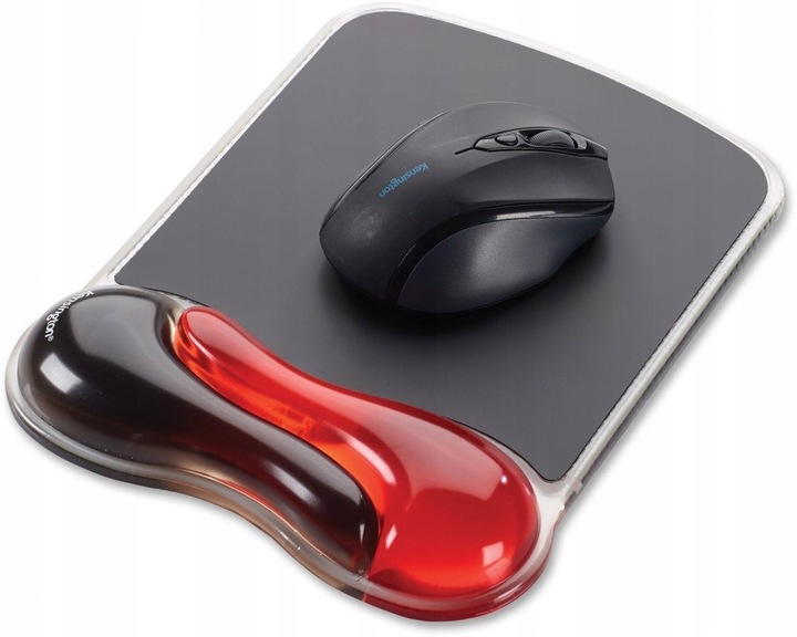 Podkładka pod mysz czerwono-czarna 62402 cristal KENSINGTON