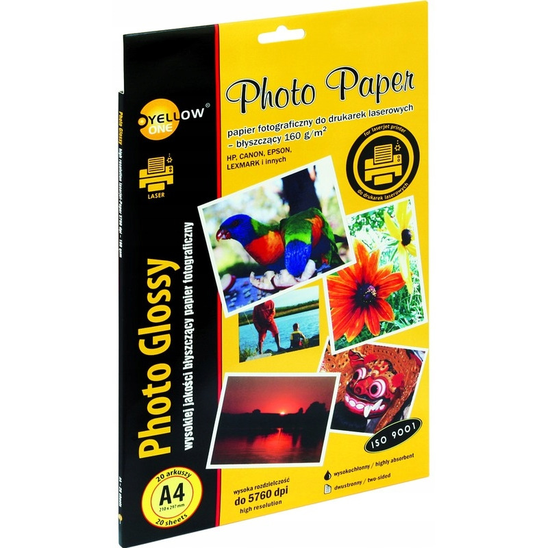 Papier foto YELLOW ONE A4 160g A20 błyszczący (L4G160) 150-1377