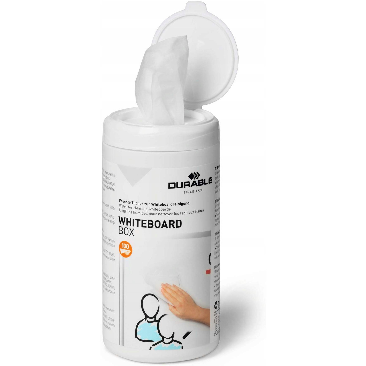 Ściereczki nasączone do tablic suchościeralnych DURABLE759-02