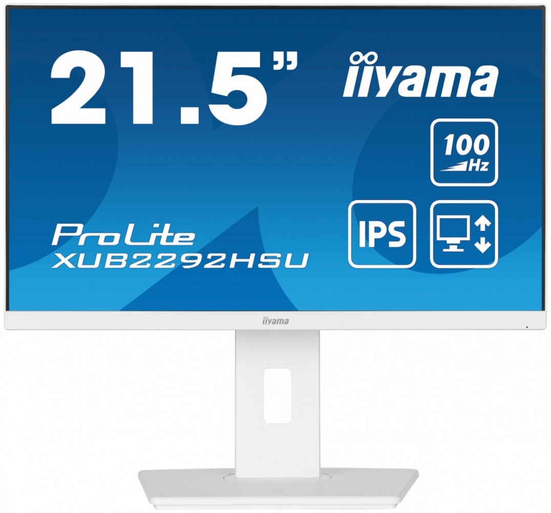 Monitor 21.5 cala ProLite XUB2292HSU-W6 IPS,100Hz,FreeSync,PIVOT,0.4ms,HDMI,  DP,4xUSB(3.2),2x2W,HAS(150mm), Biały