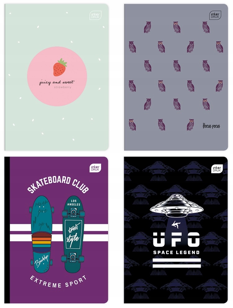 Zeszyt A5 32 gładki mix wzorów INTERDRUK