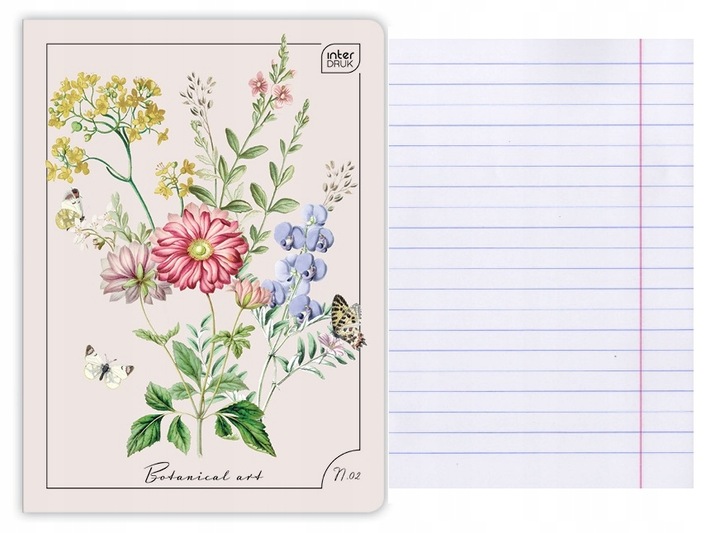 Zeszyt A5 60 linia mix wzorów INTERDRUK