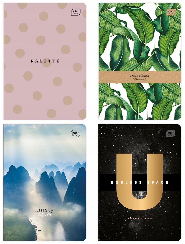 Zeszyt A5 60 gładki mix wzorów INTERDRUK