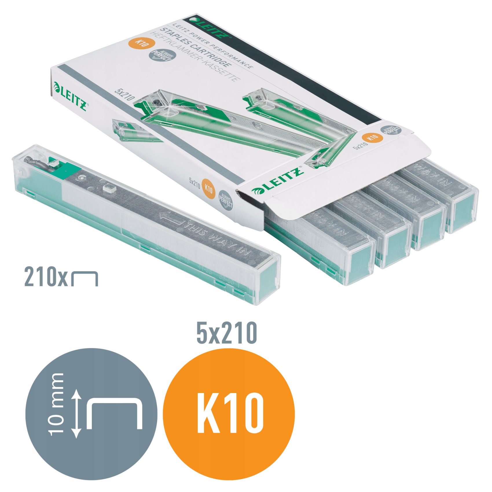Zszywki K10 do zszywacza kasetowego 5551 i 5550 26/10 LEITZ