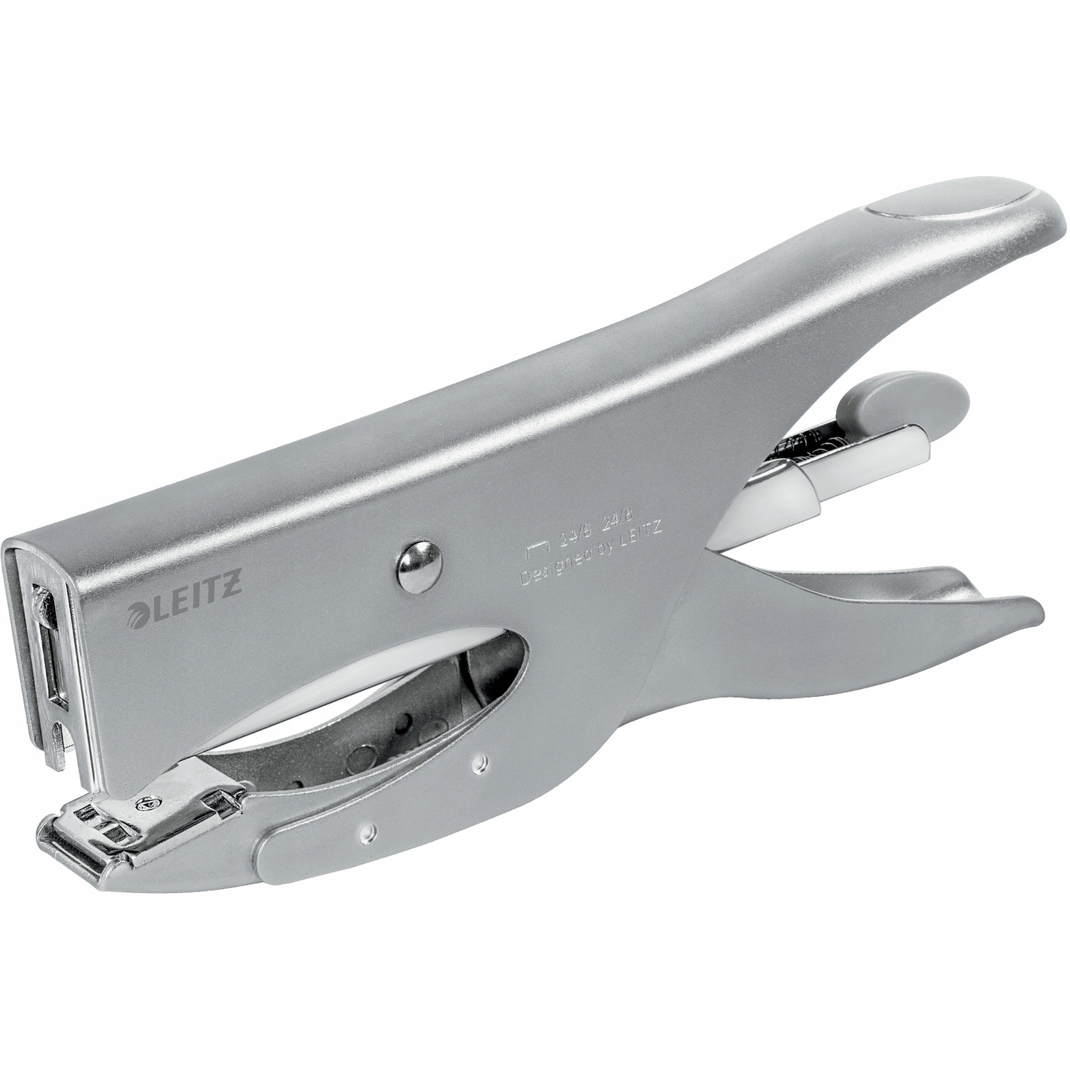 Zszywacz nożycowy metaliczny srebrny (24/6 24/8) 40 kartek 55490081