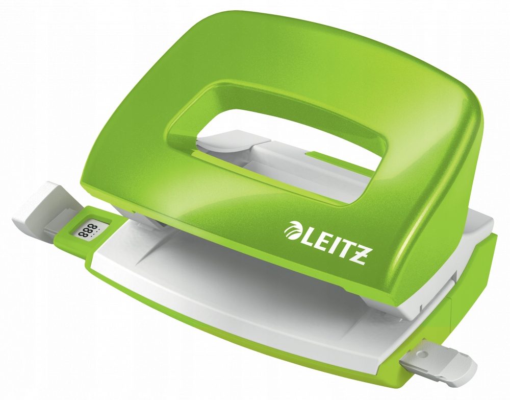 Zszywacz + dziurkacz LEITZ WOW mini 10 kartek zielony metalik 55612054